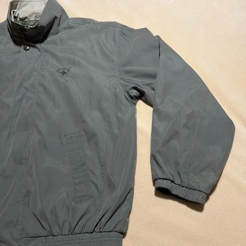 VTG Members Only Microfiber Men's XL Long Jacket Full Zip Elastic Cuffs Green